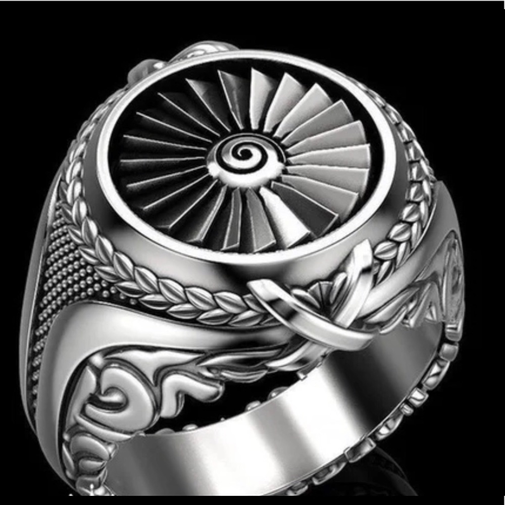 🆕 Retro Men’s Steampunk Turbine Ring - Picture 1 of 2
